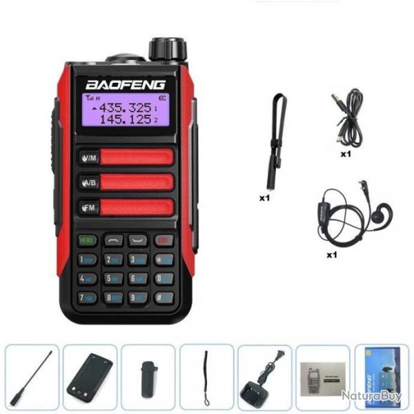 Talkie-Walkie Baofeng UV-16 Pro (Rouge) + Antenne pliante et couteur - LIVRAISON GRATUITE