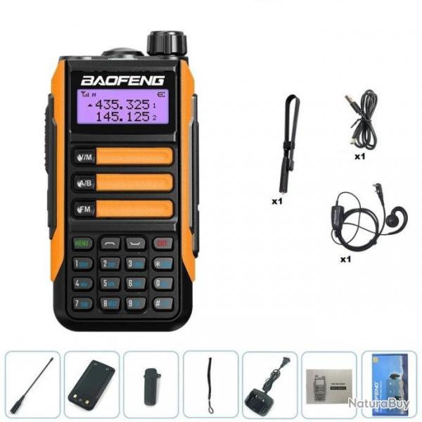 Talkie-Walkie Baofeng UV-16 Pro (Orange) + Antenne pliante et couteur - LIVRAISON GRATUITE