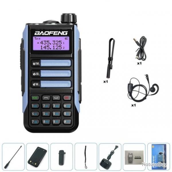 Talkie-Walkie Baofeng UV-16 Pro (Bleu) + Antenne pliante et couteur - LIVRAISON GRATUITE