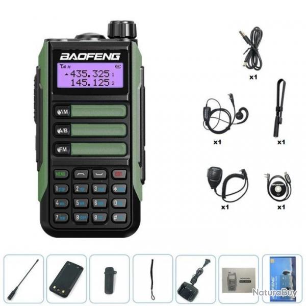 Talkie-Walkie Baofeng UV-16 Pro (Vert) + Antenne, couteur, micro, cable USB - LIVRAISON GRATUITE