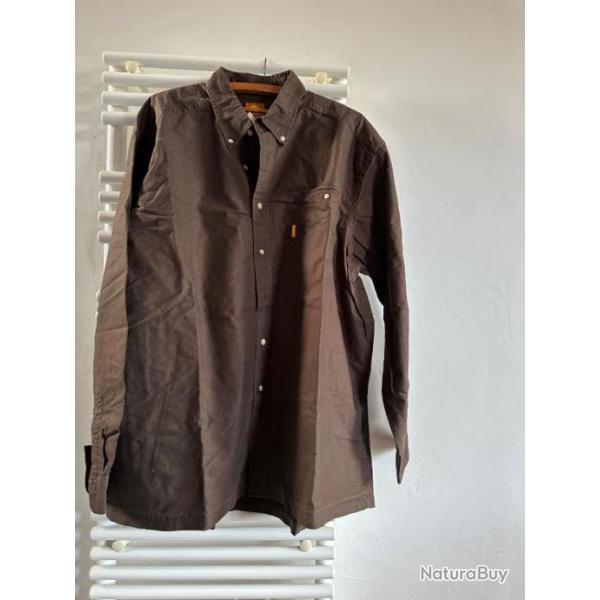 Chemise homme decathlon marron fonc XXXL 100% coton