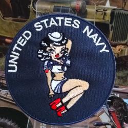 United States Navy - 90 mm  Patch brodé à coudre ou à thermocoller