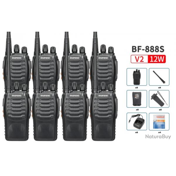 Lot de 8 Talkies-walkies Baofeng BF-888S - LIVRAISON GRATUITE