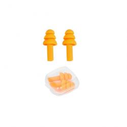 Bouchons d'oreille en silicone réutilisables - Oranges