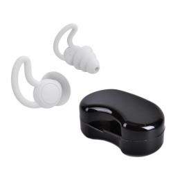 Bouchons d'oreille en silicone blanc réutilisables