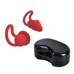 Bouchons d'oreille en silicone rouge réutilisables