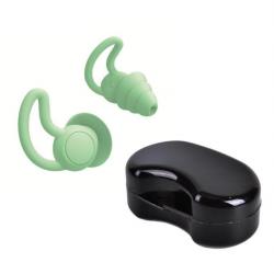 Bouchons d'oreille en silicone vert réutilisables