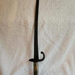 Ba&iuml;onnette Chassepot  1866 Etat correct.