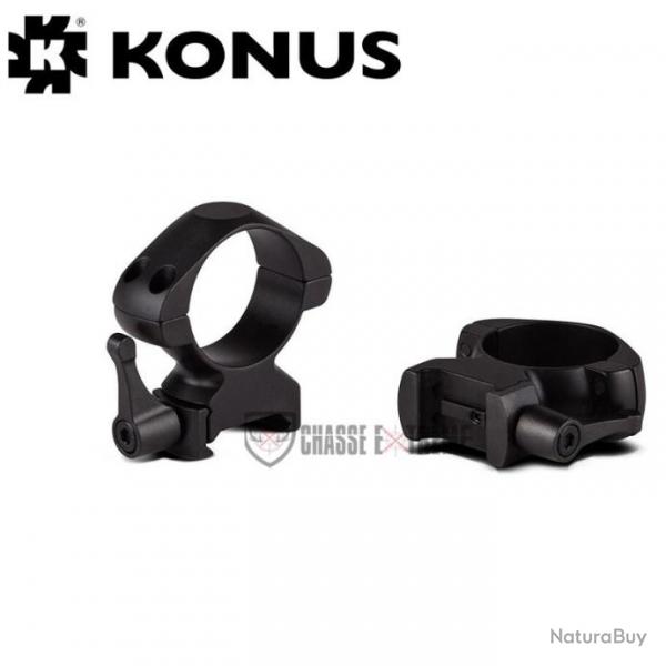 Colliers KONUS QR pour Rail Weaver/Picatinny Diam 25.4 mm Haut