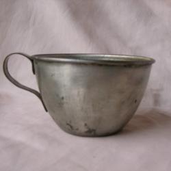 WW1/PREWAR QUART ( TASSE ) MILITAIRE FRANCAIS MODÈLE 1865 PERSONNALISÉ 14/18