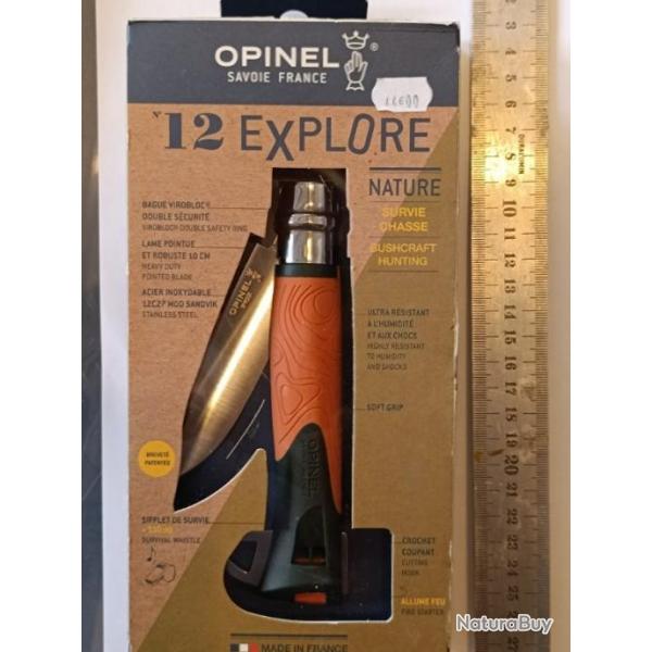 COUTEAU EXPLORE OPINEL DE CHASSE ET SURVIE ref:opi010