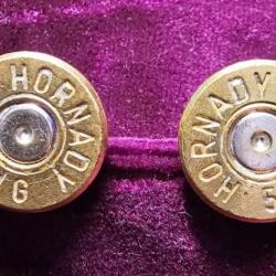 Boutons de manchettes - Hornady 50 BMG. Faits main aux USA