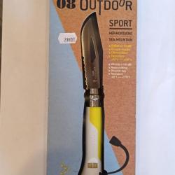 COUTEAU OPINEL numéro8 OUTDOOR SPORT MER ET MONTAGNE port inclus ref:opi015