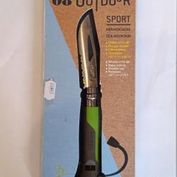 COUTEAU OPINEL numéro8 OUTDOOR SPORT MER ET MONTAGNE port inclus ref:opi016