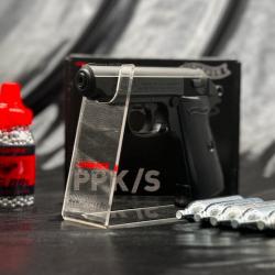 PACK PRÊT A TIRER PISTOLET WALTHER PPK/S CO2 CAL BB/4.5