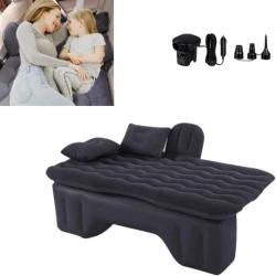 Lit de voiture noir, matelas gonflable pour siège arrière de voiture, lit de couchage de voiture