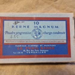 Rare boîte ancienne complète de cartouches KERNE MAGNUM cal. 20/76