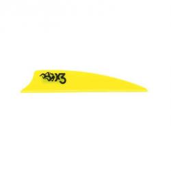 Plumes X3 Shield Cut 2.25 pouces Bohning Neon Jaune x 100