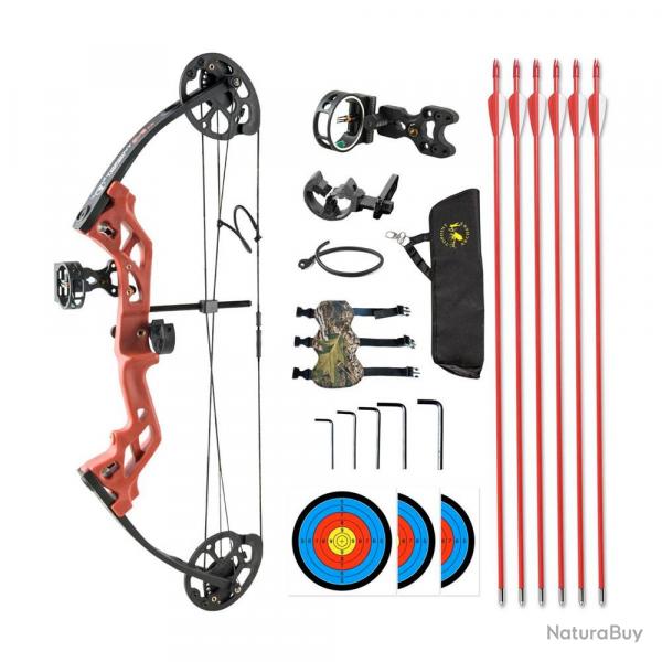 Arc  poulies Topoint M3 RH Rouge 26" 10-30 lbs 17 - 27 in
