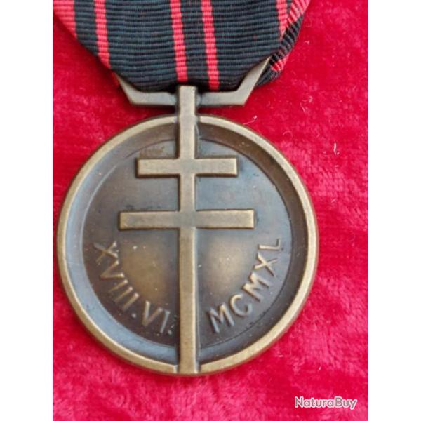 Mdaille de la rsistance franaise WW2 superbe tat