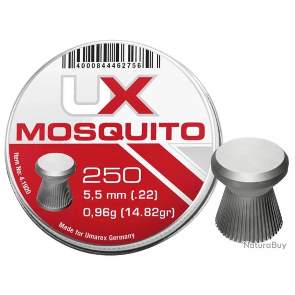 Bote de 250 plombs plats Umarex Mosquito - 5.5mm 0.96g