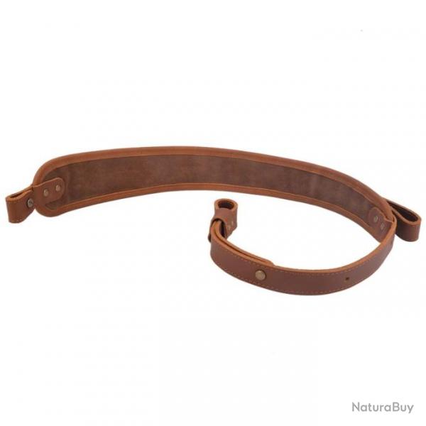 Sangle de fusil en cuir durable avec 1 attache Marron LIVRAISON GRATUITE !!