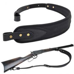 Sangle de chasse en cuir rembourré souple NOIR LIVRAISON GRATUITE !!