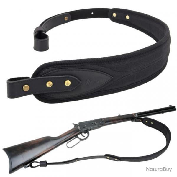 Sangle de chasse en cuir rembourr souple NOIR LIVRAISON GRATUITE !!