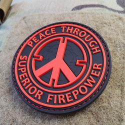 Patch "PEACE THROUGH" ROUGE JTG