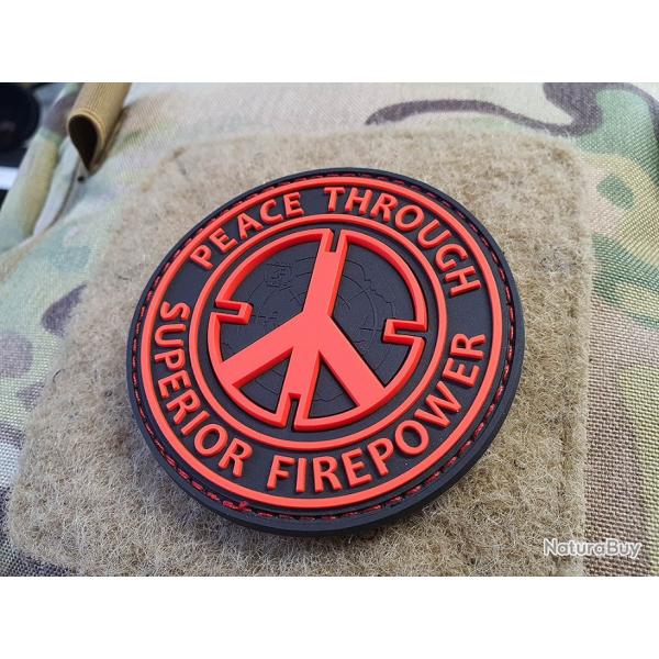 Patch "PEACE THROUGH" ROUGE JTG