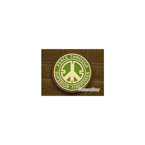 Patch "PEACE THROUGH" VERT JTG