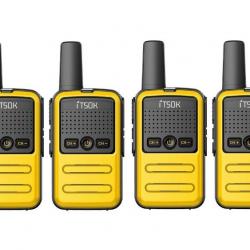 Lot de 4 Talkies-Walkies ITSOK (Jaune) - LIVRAISON GRATUITE