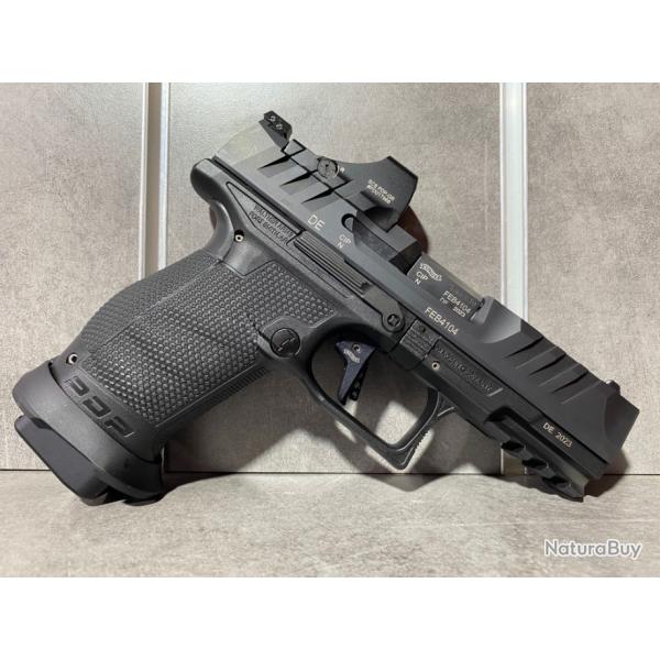 Pistolet WALTHER PDP Pro Compact WSD Calibre 9 mm Para + Point rouge HOLOSUN SCS