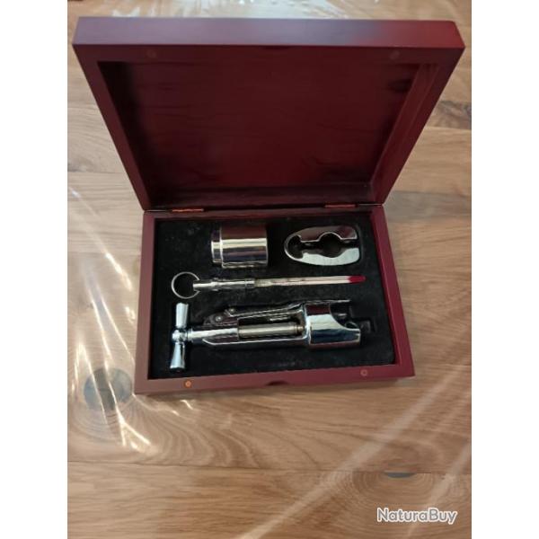 COFFRET BOIS TIRE BOUCHONS + ACCESSOIRES POUR VIN