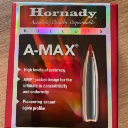 Boite de 100 ogives Hornady  .308 168gr A-MAX