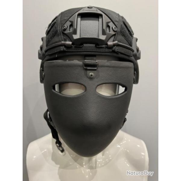 Masque Balistique compatible casque NIJ3A Noir enchre