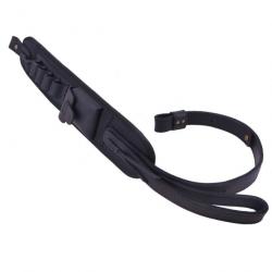 Sangle porte-munitions en cuir et toile pour fusil Black(.30-30 .357) LIVRAISON GRATUITE !!