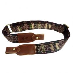 Ceinture en cuir et coton réglable pour fusil de chasse max-119cm 1 attache LIVRAISON GRATUITE !!