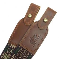 Ceinture en cuir et coton réglable pour fusil de chasse max-119cm 1 attache