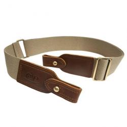 Ceinture en cuir et coton réglable BEIGE max-119cm 1 attache LIVRAISON GRATUITE !!