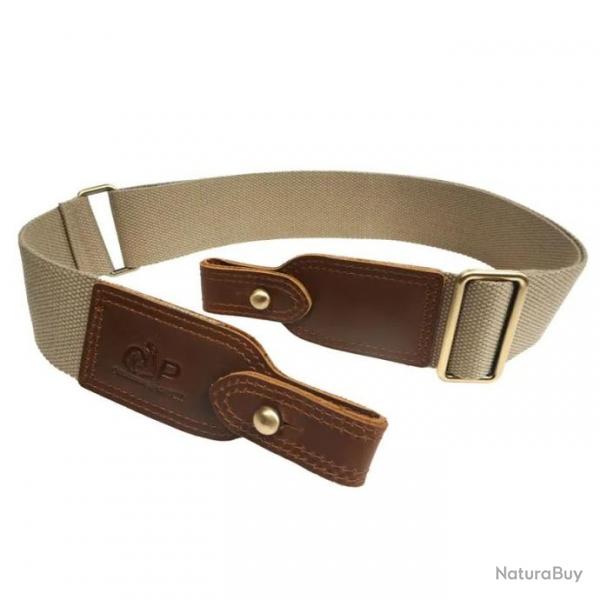 Ceinture en cuir et coton rglable BEIGE max-119cm 1 attache LIVRAISON GRATUITE !!