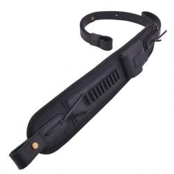 Sangle de transport en cuir pour fusil de chasse  Black(.22lr .22mag) LIVRAISON GRATUITE !!