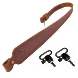 Sangle en cuir durable pour fusil de chasse MARRON 2 attaches LIVRAISON GRATUITE !!