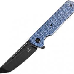 Couteau Tenable Anomaly Blue Frag Manche Micarta Lame Tanto Acier Nitro-V Blk IKBS Linerlock T2038T3