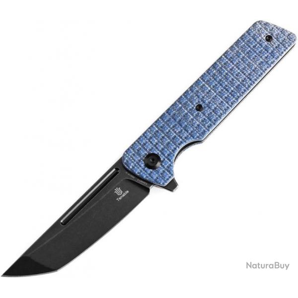 Couteau Tenable Anomaly Blue Frag Manche Micarta Lame Tanto Acier Nitro-V Blk IKBS Linerlock T2038T3