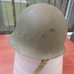 Ancien casque lourd français mod. 1951 - guerre d'Algérie - fabrication 1955 - bon état