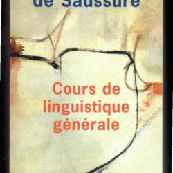 cours de linguistique générale de ferdinand de saussure