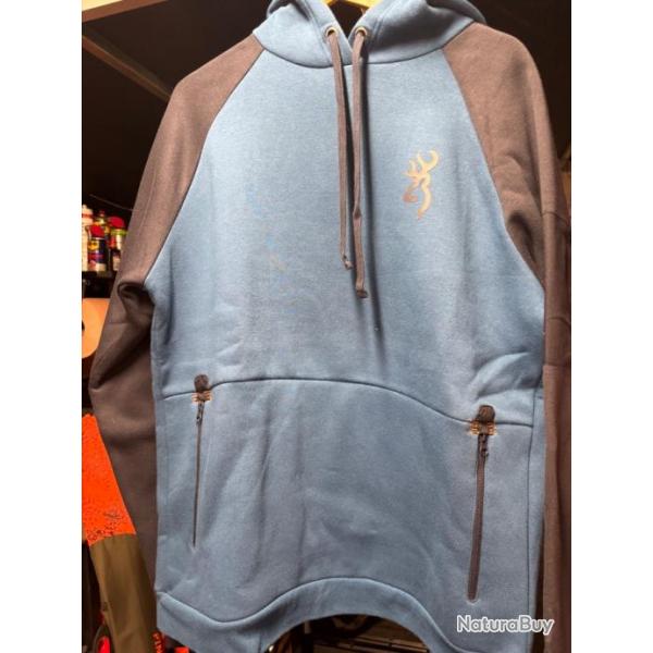 Sweat shirt browning neuf bleu taille XL