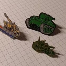 Pin's Militaire Char Tank Lot De 3 Ref 3302