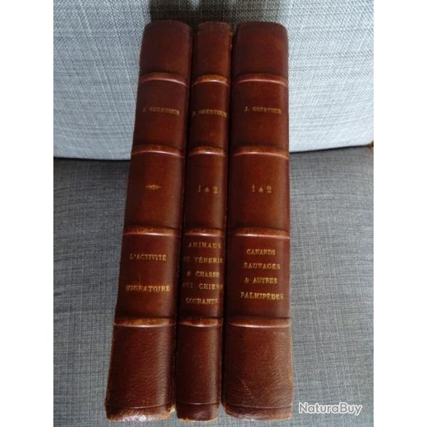 Trois livres relis de Joseph Oberthur , L'activit migratoire, Canards1&2, Vnerie 1&2